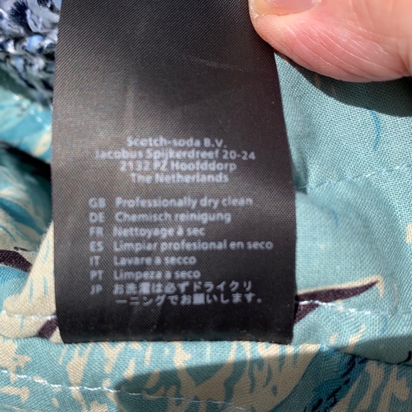 Maison Scotch Soda Blue Tweed jacket blazer SM-Med - Picture 9 of 14